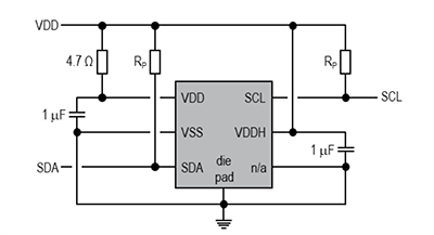 应用电路图 - Sensirion SGP41 CMOSens®/MOXSens®数字式空气质量传感器